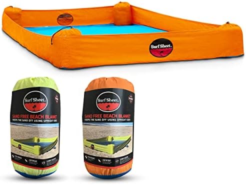 Sandproof Beach Blanket - Oversize Large Outdoor Picnic Blanket for Beaches & Camping - Portable Family Beach Blanket Waterproof Sandproof for Parks, Travel, Vacation Essentials(Orange)
