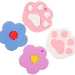 4Pcs Cat Claw Key Covers Cute Silicone Key Caps for House Keys Protector Accessories Identifiers Caps for Keychain Backpack Handbag Women Girls