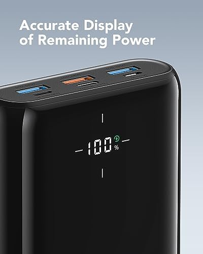 VIYISI Power Bank 30000mAh 22.5W Fast Charging USB C Portable Charger with 4 Outputs & 3 Inputs for Samsung iPhone iPad Android Phones - Black - Image 6