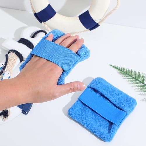 KAJNBN 2 Pcs Blue Synthetic Fiber Sand Mitt for Body Efficient Sand Removal Reusable for Beach Vacation Essentials - Image 6