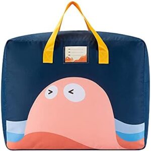 Storage Bags,Household Moving Luggage Packing dust Bag, Kindergarten Quilt Clothing Storage Bag Small-Navy
