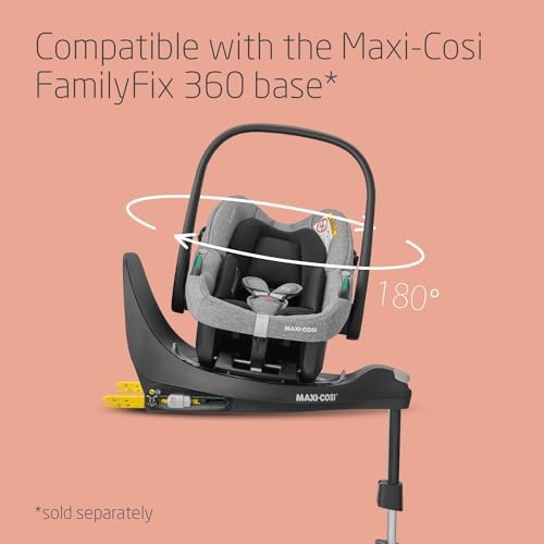 Maxi-Cosi Zelia S Trio 3-in-1 Prams Travel System, 0 - 4 Years, Up to 22 kg, Foldable, Compact and Reclining Baby Pushchair, with CabrioFix S i-Size Baby Car Seat, Accessories, Nursery Bag, Grey - Image 10