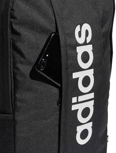 adidas Unisex Linear Backpack, black/black/white, One Size - Image 10