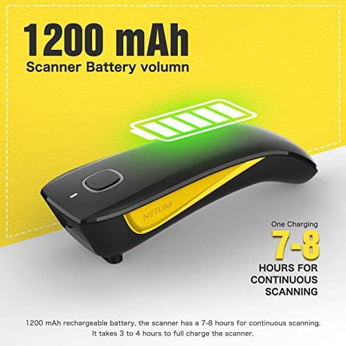 NETUM Bluetooth Mini Barcode Scanner 2.4G Wireless Compatible, Small Pocket USB 1D 2D QR Code Scanner for PC POS, Bar Code Image Reader for Tablet iPhone iPad Android iOS - C750 - Image 5
