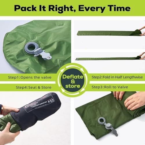Gear Doctors Camping Pads Self Inflating Ultralight Apollo air 4.3-5.2 R Insulated Camping mats 1.5-3.3 in Must Haves Inflatable Foam air Sleep mat self Inflating air Mattress for Camping cot - Image 10