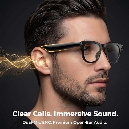 2026 Smart AI Glasses, 8MP 4K POV Camera, AI Assistant, HD Video, Voice Recorder, Meeting Transcriber, Translation, Open-Ear Bluetooth, Photochromic + Extra Blue Light Lenses for Travel & Vlogging - Image 7