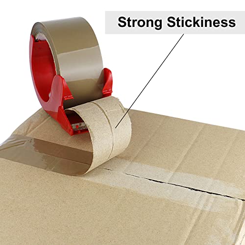 BOMEI PACK 3 Rolls No Bubble Brown Secure Sticky Packing Tape with 1 Dispenser,Heavy Duty Sealing Tape for Moving Boxes Sealing,48mic x 48mm x 66m - Image 3