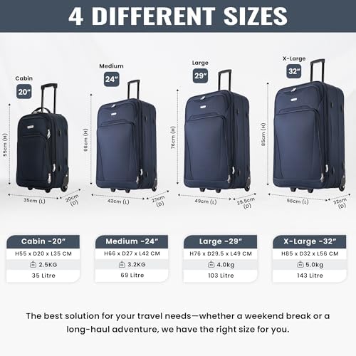 FLYMAX 29" Large Suitcase Lightweight Luggage Expandable Hold Check in Travel Bag on Wheels Black 90L - Image 8