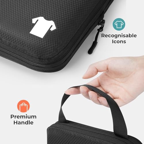 Compression Packing Cubes for Suitcases Packing Cubes Compression Set Waterproof Suitcase Organiser Bags for Travel Suitcase Luggage Packing Organizer Bags Travel Essentials - Image 4