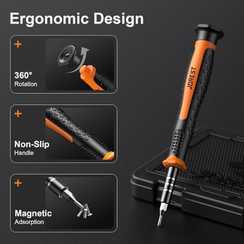 JOREST Precision Screwdriver Set, Small Screwdriver with Torx T5 T6 T8 T9, Triwing Y00, Star P5, Mini Repair Tool Kit for Laptop, Switch, PS5,Xbox, MacBook, iPhone, Ring Doorbell, Watch, Glasses - Image 2