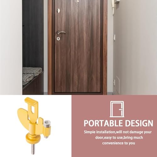 Portable Door Lock - Suitable for Travel Hotels, Homes,College Apartments with Increase Security, Adjustable, Easy to Install (Yellow) - Image 7