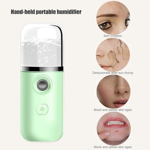Nano Mister | Hydrating Portable Facial Mist Sprayer, USB Rechargeable, Green - Image 4