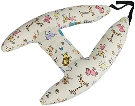 Kids Car Travel Pillow Car Seat Belt Cushion Head Neck Support Pillow Safety Strap Covers Adults Children Headrest for Car Travelling Sleeping Pillow, Beige - Image 2