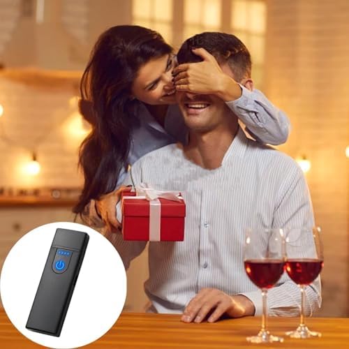 Touchscreen Ignition Usb Charging Light/er,Rechargeable USB Electronic Ligh-ter,Flameless Windproof Light/er for Candles,Cooker,Fire Starter|USB Light/er (Black) - Image 8