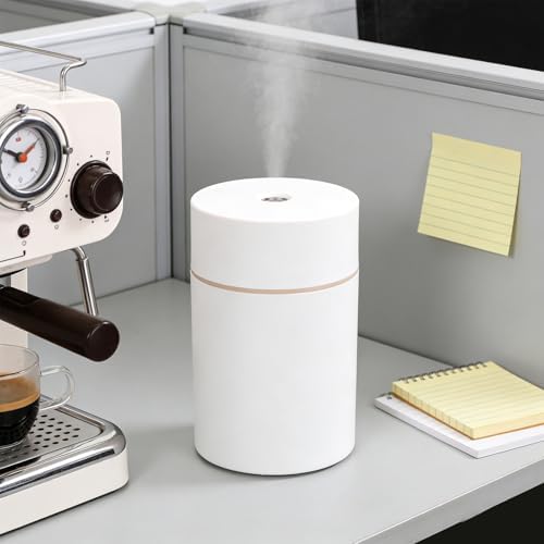 Qcwwy Portable Humidifier, 300ml USB Cool Mist Air Humidifiers Desktop Essential Oil Diffuser Device Compact Mini Ultrasonic Technology Gadget for Baby Bedroom Plants Office Travel - Image 6