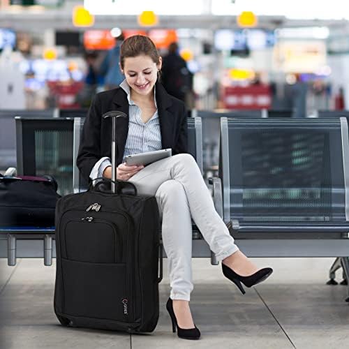 5 Cities The Valencia Collection Hand Luggage, 42 Liters, Plain Black Set of 2 - Image 8