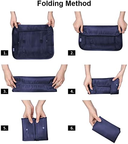 OSDUE Packing Cubes for Suitcase, 8 PCS Travel Organiser Packing Bags Lightweight Waterproof Luggage Packing Organizers for Clothes Shoes, Travel Accessories, Navy Blue - Image 7