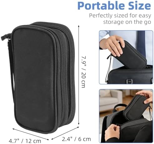 Electronics Accessories Organizer Bag, Waterproof Cable Organizer, 8.5 x 5 Inch Travel Gadget Bag for Men Women, Portable Cord Storage for Travel Business Home Office, Black - Image 2