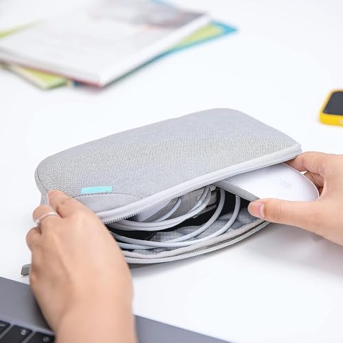 tomtoc Electronics Organizer Travel Case, Water Resistant Travel Bag Cable Organizer for Essentials, Tech Pouch Accessories Carry Storage for Cord, Phone, Cables, Airpods, USB Flash Drive, Daily Items - Image 2