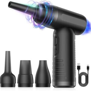 Charmarni Electric Duster - 4 Gear Adjustable 100000RPM, Cordless Air Blower for Laptop, Keyboard, Electronics