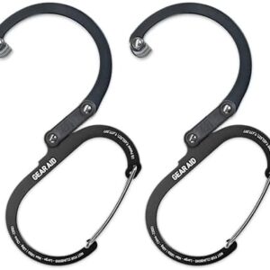 GEAR AID HEROCLIP Carabiner Gear Clip and Hook (Medium) for Camping, Backpack, Suitcases and Garage Organization