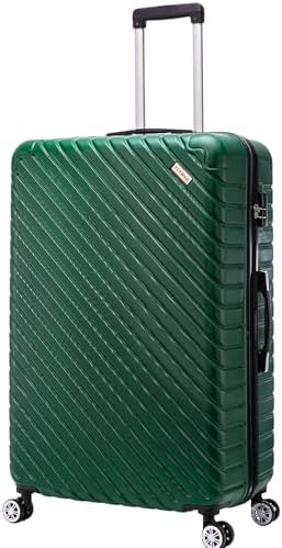 FLYMAX 24" Medium Suitcase 4 Wheel Lightweight Luggage Hard Shell ABS Travel Case Hold Check in Fits 15kg - 20kg Medium Size + 3 Digit Lock + Telescopic Handle 67 Litre Capacity