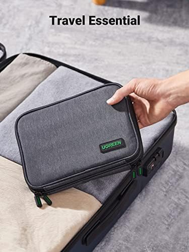 UGREEN Travel Accessories, Portable Bag Electronics Organiser Large Capacity Tech Pouch Compatible with Small Gadget USB Charging Cable Charger Adapter Power Bank Hard Drive SD Card(M) - Image 7