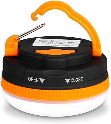 flintronic Camping Lights, Camping Light LED Tent Light Portable Outdoor Tent SOS Light 5 Modes with Hook, IP43 Waterproof for Hiking Fishing Emergency Home Power (Not Include Batteries)