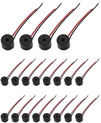 QWORK® 20 Pcs Electronic buzzer , 3-12V piezoelectric buzzer 85dB , for physical circuits continuous sound electronic buzzer alarm , cable length 50mm - Image 7