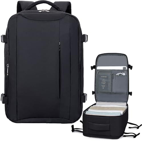 Lossga for Ryanair Cabin Bags 40x30x20,Travel Backpack 40x30x20 Cabin Bag Underseat Carry on Travel Bag 24L Hand Luggage Bag with Hidden Anti-Theft Bag Airline Approved for Women and Men