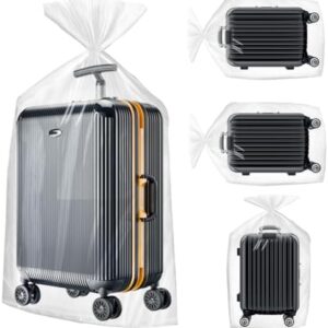 4 PCS Extra Large Clear Plastic Storage Bags - 100 ×150cm Clear Large Plastic Bags for Clothes, Furniture, Luggage, Suitcase, Quilts, Chair, Bike - Waterproof Big Plush Storage Bag - Suitcase Cover
