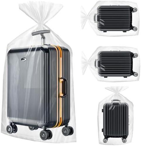 4 PCS Extra Large Clear Plastic Storage Bags - 100 ×150cm Clear Large Plastic Bags for Clothes, Furniture, Luggage, Suitcase, Quilts, Chair, Bike - Waterproof Big Plush Storage Bag - Suitcase Cover