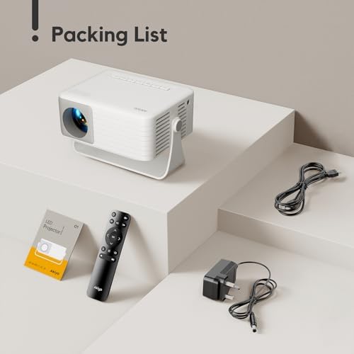Mini Projector, AKIYO O1 2026 Upgraded 15000Lumen Projector, 360° Rotating, Auto Keystone, 50% Zoom, Portable Projectors 1080P Full HD Supported, Compatible with iOS/Android/TV Stick/HDMI/USB/Switch - Image 7