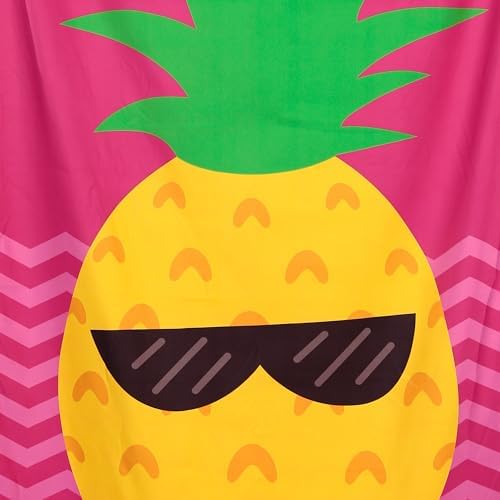Puckator Good Vibes Only Pineapple Microfibre Beach Towel - Large Quick Drying Lightweight Thin Funny Mens Girls Beach Pool Holiday Towel Towels For Adults Womens - Vacation Accessories Essentials - Image 2