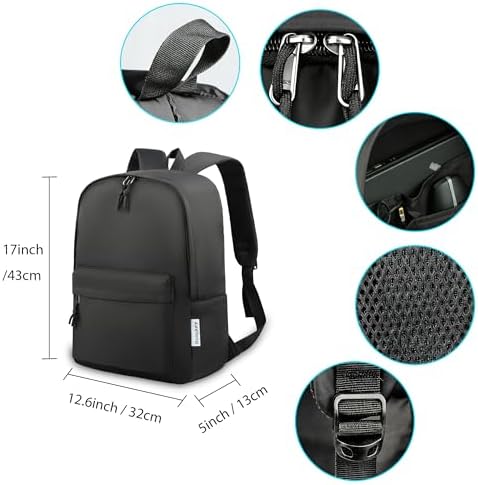 School Backpack, Classic Casual Rucksack for Men Women 15.6 Inch Laptop Backpack for Girls Boys Teenage College Students - Image 4