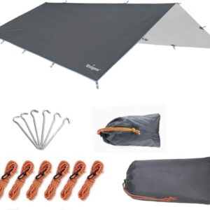 Unigear Tarp Rain Fly Tarp Waterproof Tent Cover Hiking Shelter Foldable Lightweight Waterproof for Camping and Protection Against Rain, Snow and Sun