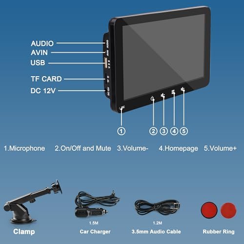 Alltolink 7 inch Wireless Apple Carplay & Android Auto Car Play Screen, Portable Car Tablet Smart Screen with Voice Control, Support Mirror Link, GPS Control for Most Vehicles - Image 7