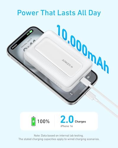 Anker Zolo Magnetic Power Bank, Compact 10,000mAh Wireless Portable Charger with 30W Max Fast Charging, Skin-Friendly and Durable Battery Pack, For iPhone 16/15/14 Series, AirPods, and More - Image 3