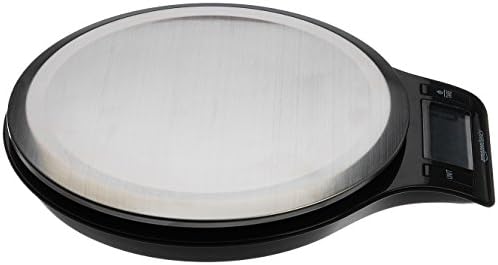 Amazon Basics Digital kitchen scales with LCD display (with batteries), Black and Stainless Steel, BPA free, Weighs up to 11 pounds - Image 4