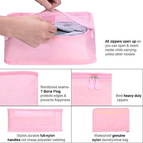 Vicloon Multifunction Packing Cubes - 8 PCS Organizer Packing Bags for Suitcase, Travel Essentials with Shoe Bag - Image 2