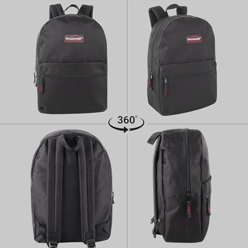 Classic Vintage Backpack for Adults and Kids with Adjustable Padded Shoulder Straps | School Bookbags for Girls, Boys (Black) - Image 5