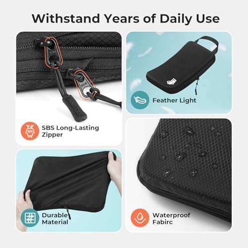 Compression Packing Cubes for Suitcases Packing Cubes Compression Set Waterproof Suitcase Organiser Bags for Travel Suitcase Luggage Packing Organizer Bags Travel Essentials - Image 3