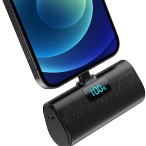 Mini Power Bank Portable Charger for iPhone,Upgraded 5200mAh 20W PD Fast Charging Battery Pack,Ultra-Compact Powerbank Compatible with iPhone 14/14 Plus/14 Pro Max /13/13 Pro Max/12/11/XR/X/8/7/6,etc
