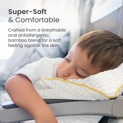 Cosi Home Travel Pillow with Cooling Bamboo Pillow Case 30 x 45 cm - Memory Foam Travel Pillow for Neck, Back & Lumbar Orthopedic Support - Temperature Regulating - With Waterproof Compact Carry Bag - Image 4