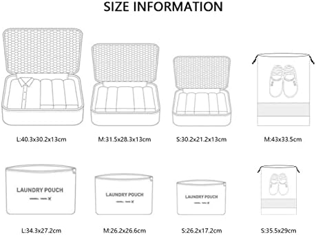 Vicloon Multifunction Packing Cubes - 8 PCS Organizer Packing Bags for Suitcase, Travel Essentials with Shoe Bag, Storage Accessories - Image 4
