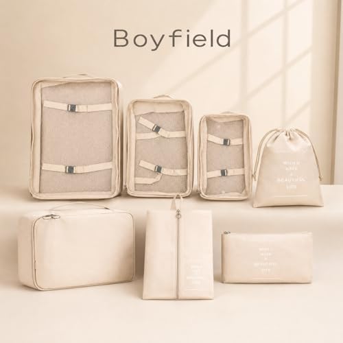 Packing Cubes - 7 PCS Travel Essentials Packing Cubes for Suitcases, Luggage Organiser Bags for Holiday Storage - Image 5