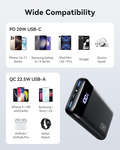 INIU Power Bank, 20000mAh Fast Charging Portable Charger, 22.5W Powerbank with USB Type C Input & Output, Battery Pack PD3.0 QC4.0 for iPhone 17 16 15 14 13 Pro Max Mini Plus Samsung S24 S23 iPad etc - Image 5