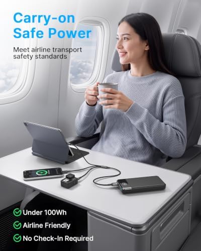 Power Bank Fast Charging 26800mAh,Portable Charger 22.5W Phone Battery Pack Attached USB-C/iOS/Micro-USB Cable, Powerbank for iPhone 17 16 15 14 13 Samsung, for Travel Camping Essentials - Image 5
