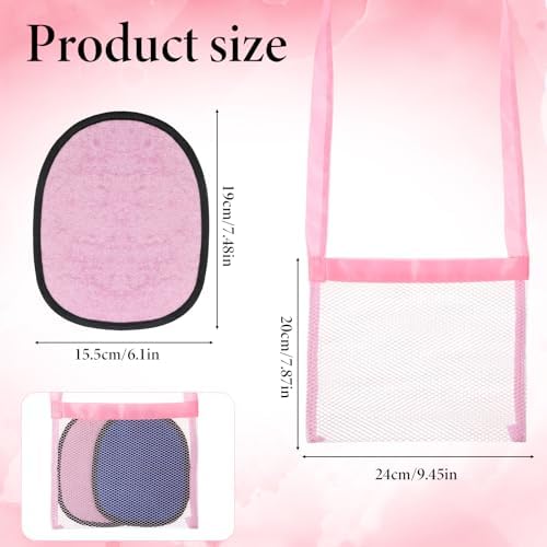 2PCS Sand Remover for Beach, Sand Eraser Mitts with Storage Bag for Women, Summer Vacation Essentials Beach Day Accessories for 14+ Kids Hawaii Trip(Blue & Pink) - Image 2