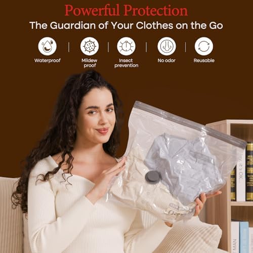 Vacbird Vacuum Storage Bags, Wireless Electric Air Pump Space Saver Bags for Travel and Home, 9 Pack - Image 6